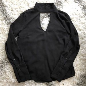 H&M choker top blouse black Small (4)